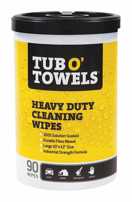 Tub O' Towels Heavy Duty Cleaning Wipes - 90 wipes