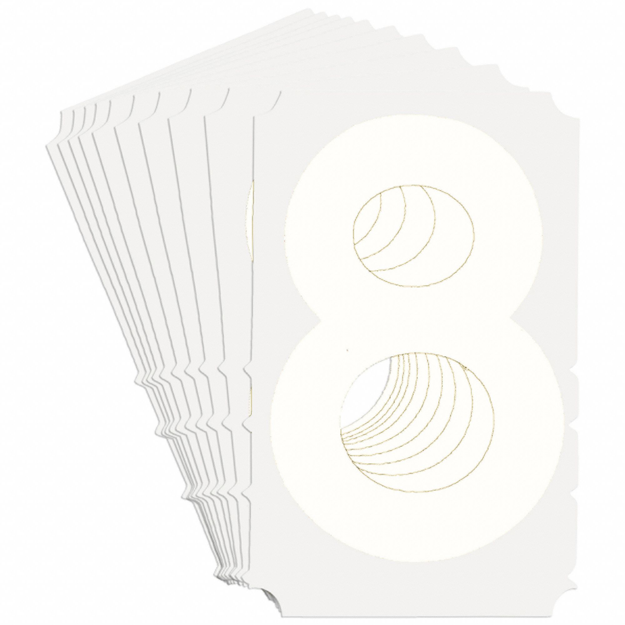 NumberLabel, Polyester, 4inH, 3inW, PK10