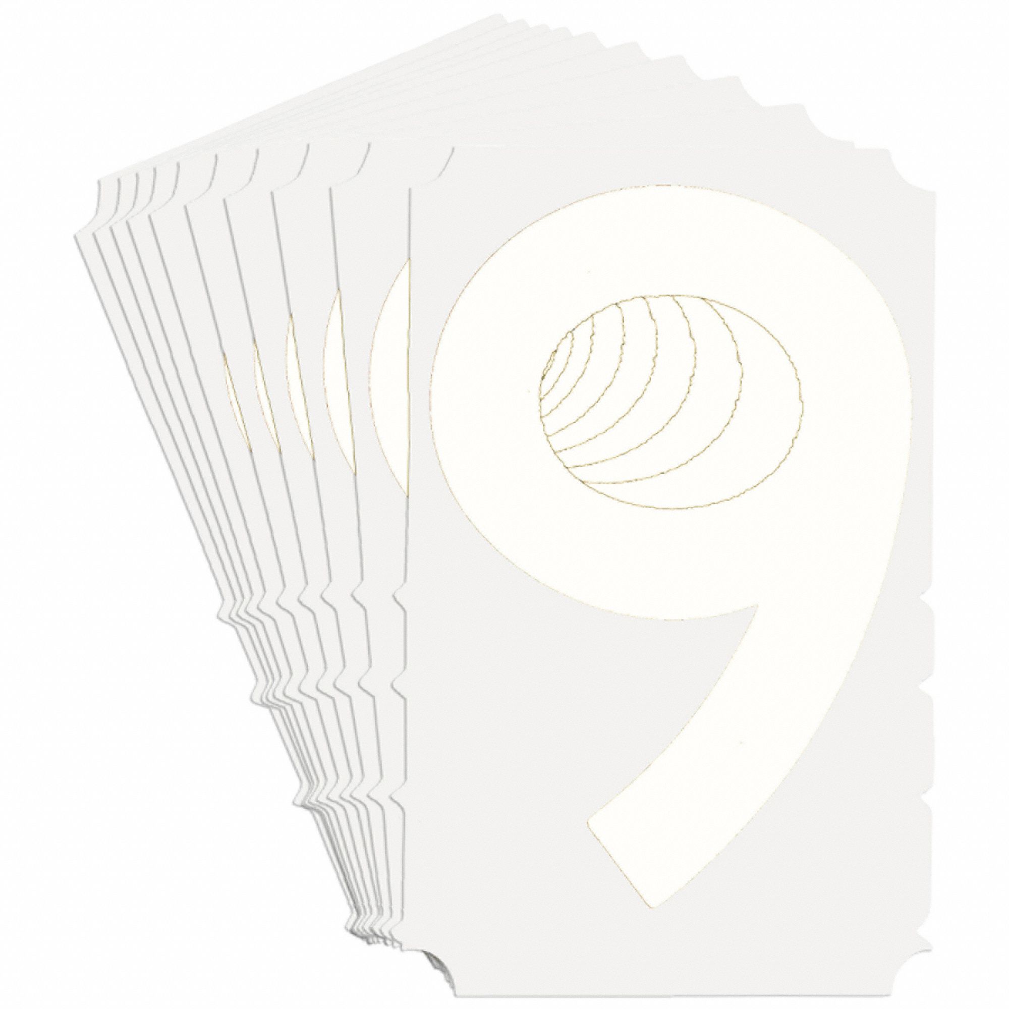 NumberLabel, Polyester, 4inH, 2-1/2inW, PK10