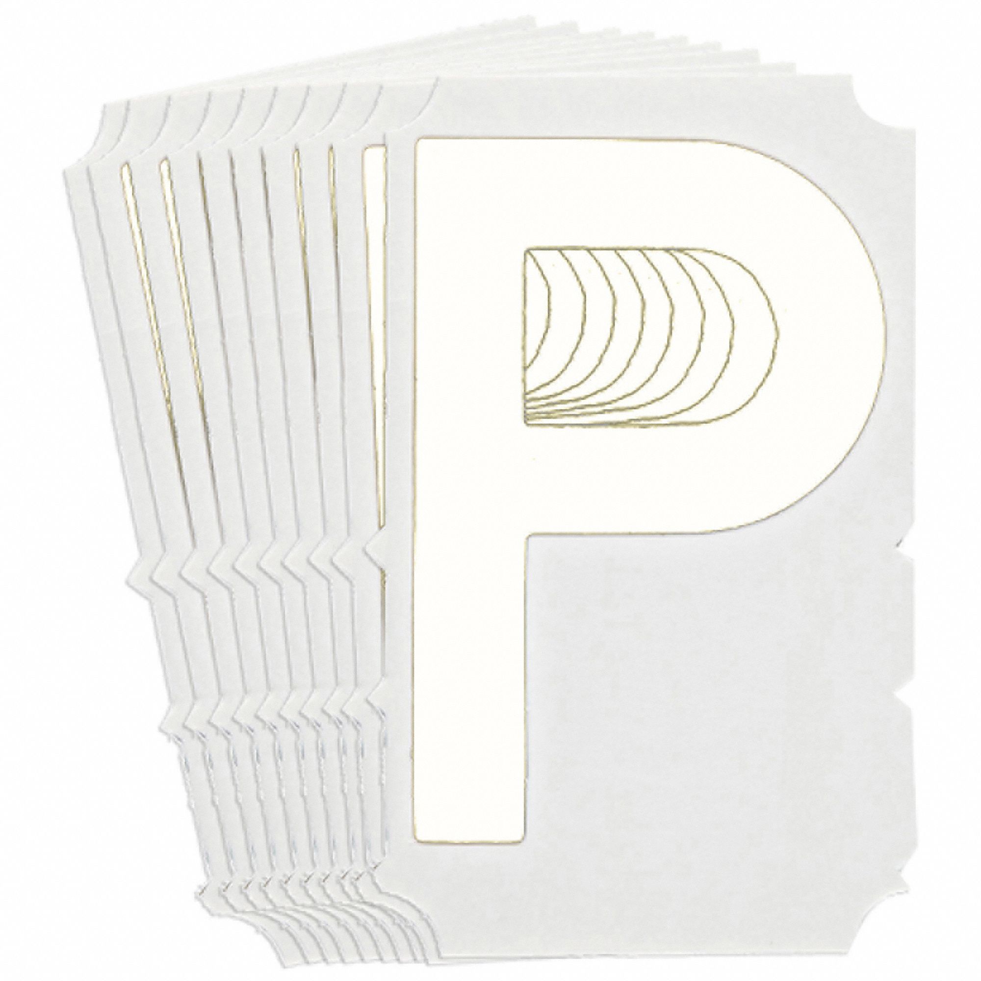 LetterLabel, Polyester, 4inH, 3inW, PK10