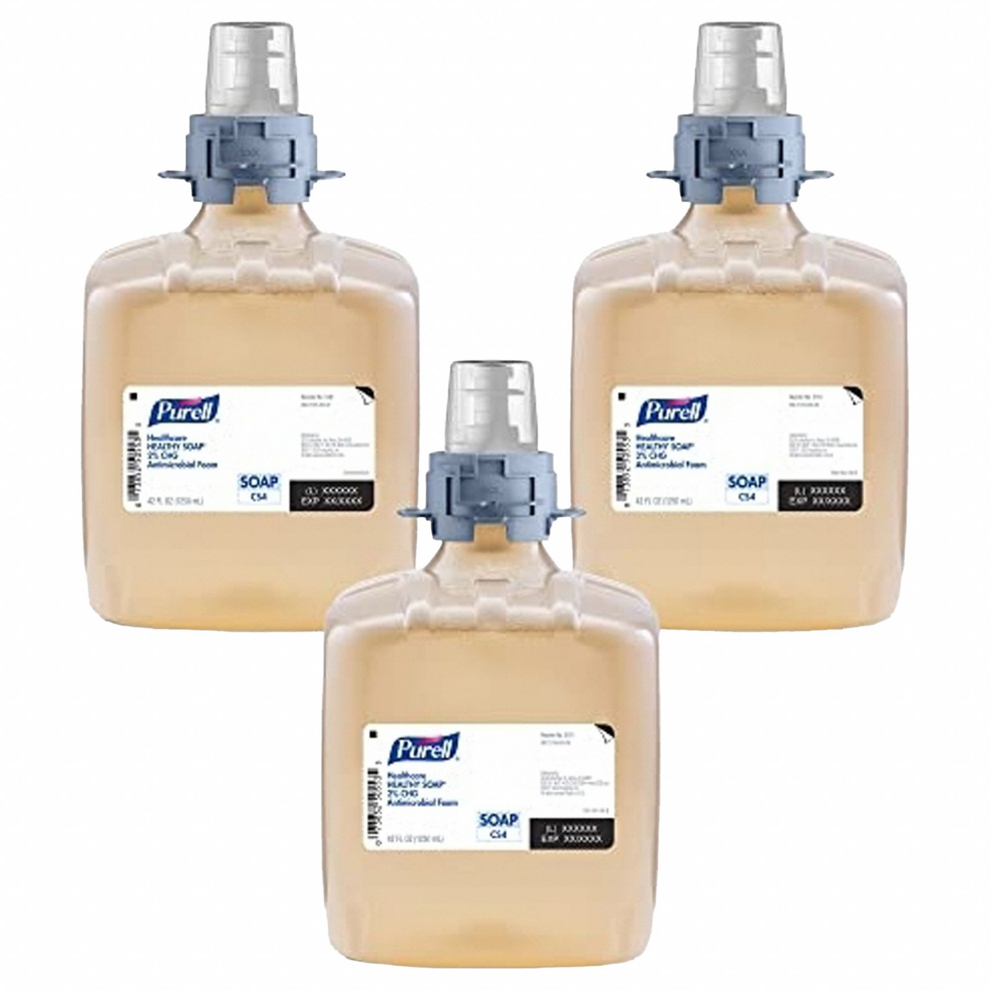 Hand Soap: Series CS4, 1, 250 mL, Foam, Fragrance Free, 3 PK