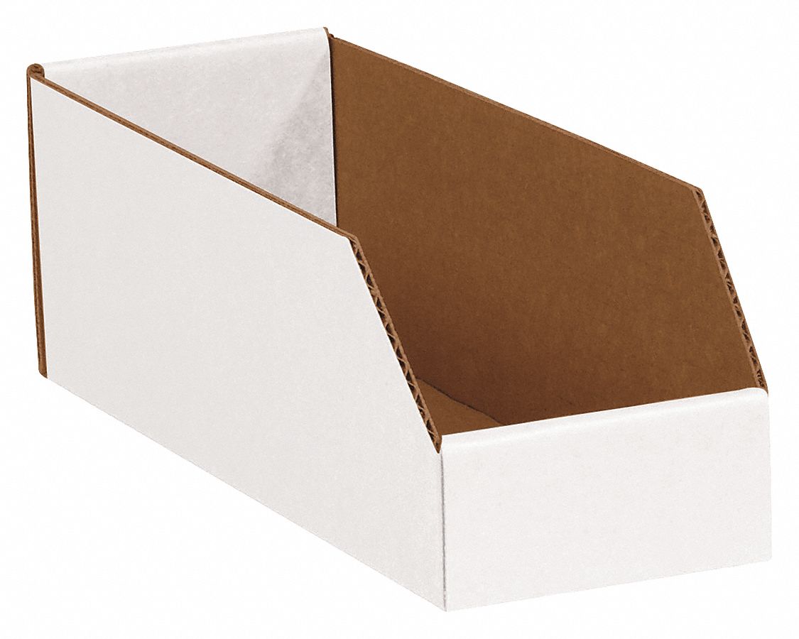 Bins, Open Top, 4x12x4x1/2", PK50