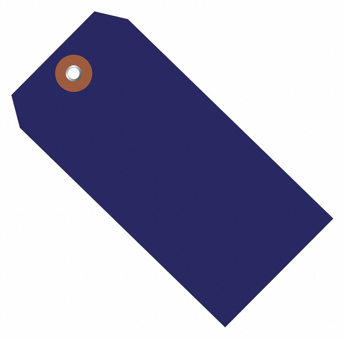 Shipping Tag, Plastic, 6 1/4x3 1/8", PK100: #8, 6 1/4 in Tag Ht, 3 1/8 in Tag Wd, Blue, Plastic, 100 PK