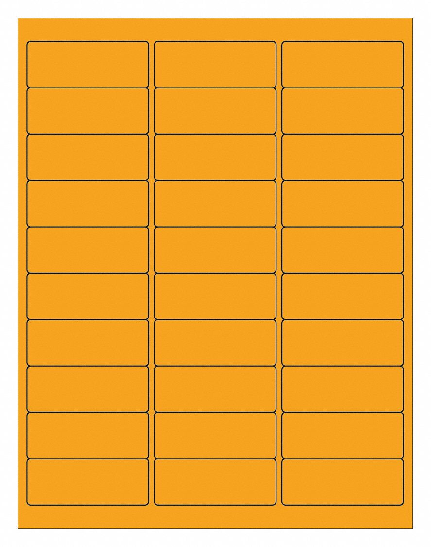 Laser Label, Rectangle, 2 5/8x1", PK3000