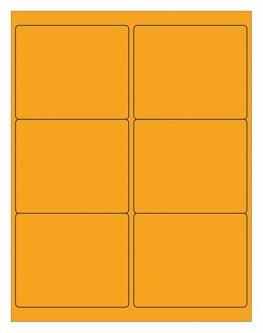 Laser Label, Rectangle, 4x3 1/3", PK600