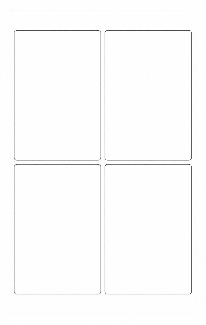 TAPE LOGIC, Laser Label,Rectangle,4x6",PK400 51DG91LL130 Grainger