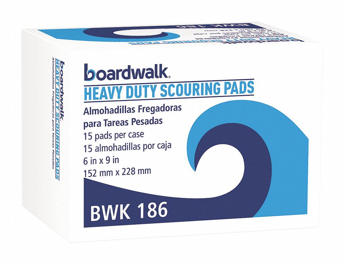 Floor Scouring Pad 9 in L Green PK15