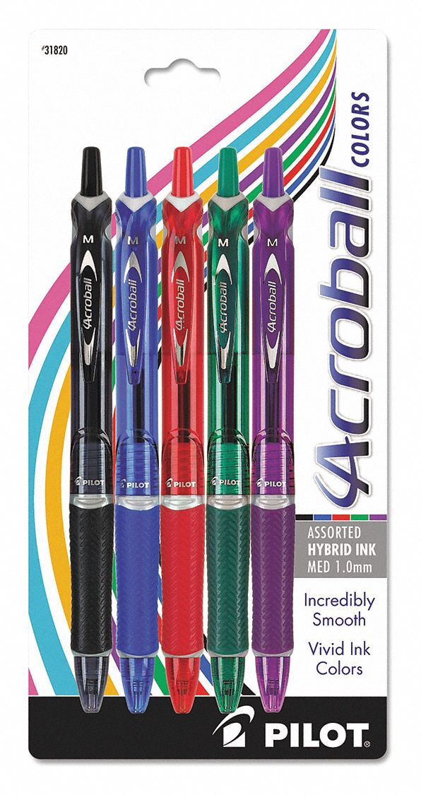 Acroball Gel Ink Pen Navy Ink 0.7mm PK5