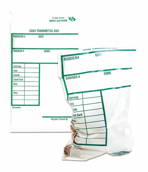 Cash Transmittal Bag,  PK100