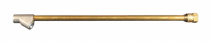 Tire Inflator: Std Tire Chucks, Straight Long-Reach Lock-On, Dual Head, 1/4 in Thread Size