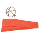 WINDSOCK WITH HARDWARE, ORANGE, 18 IN, OPEN, 8 FT L