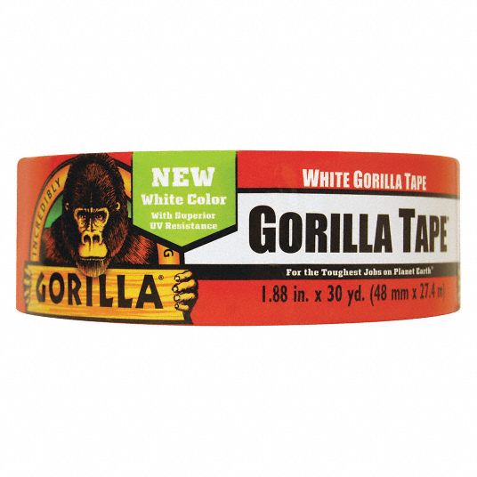 Gorilla Duct Tape,2x30 yd.,White 51LY82ADHGGT230 Grainger