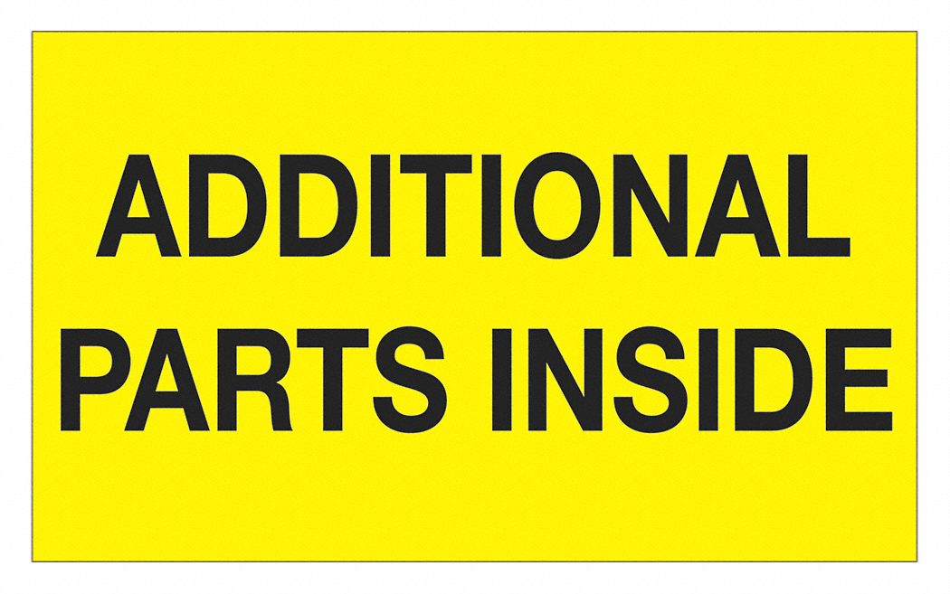 Additional Parts Inside Label: 500 PK