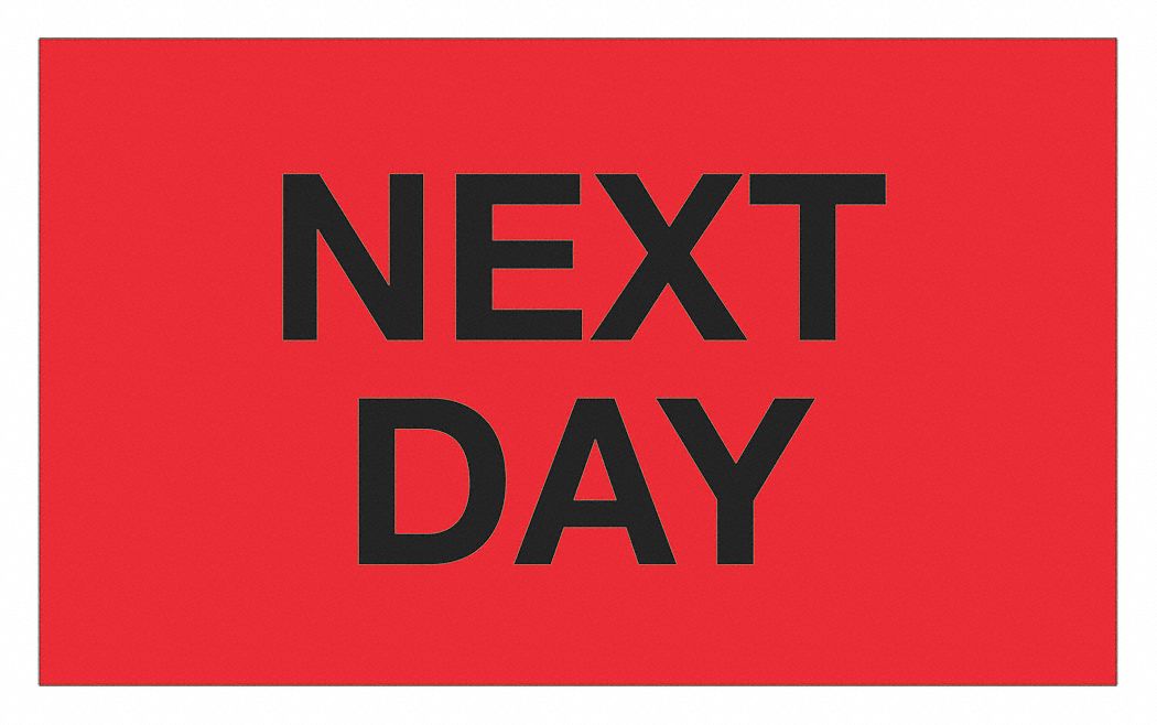 Label, Next Day, 3x5": 500 PK