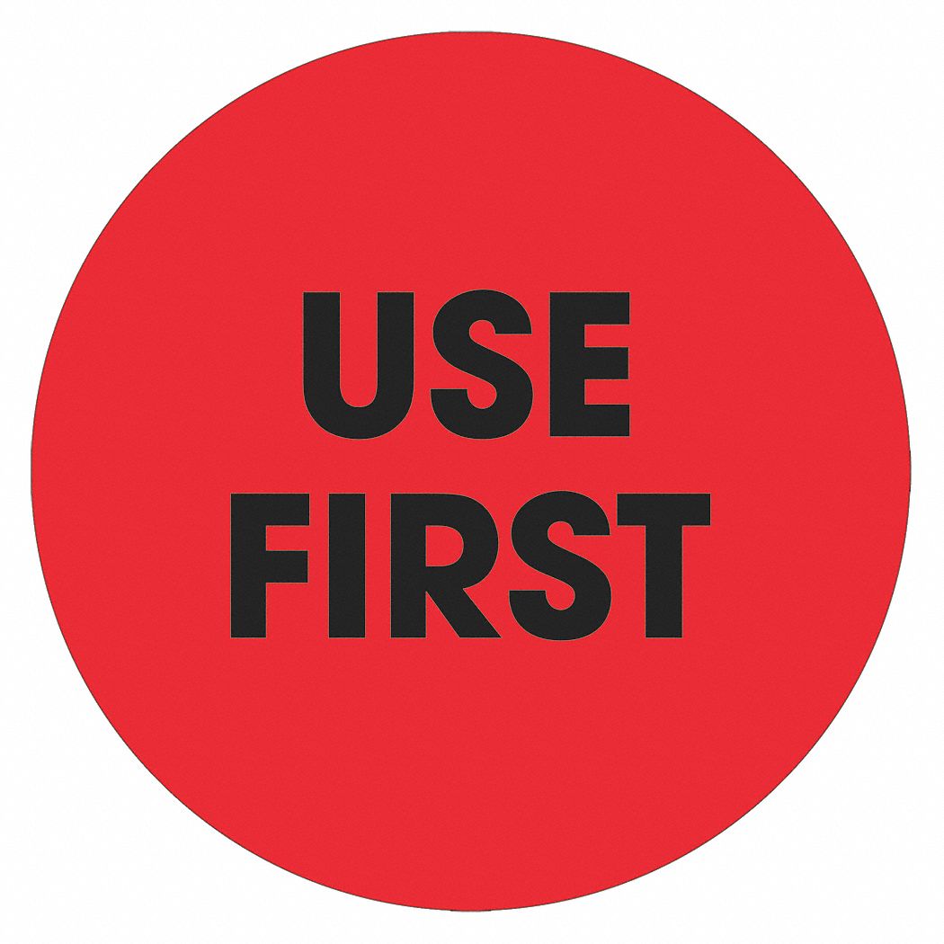 Use First, 2 in x 2 in, Use First Label - 51MV24|DL1250 - Grainger