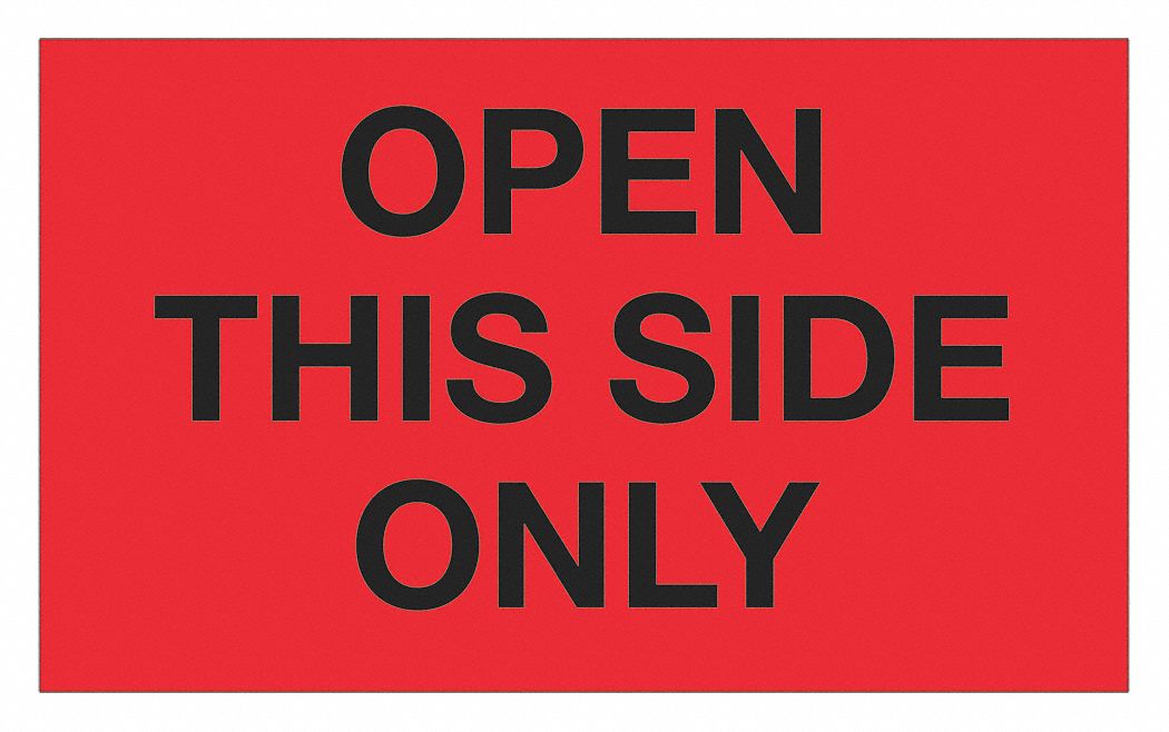 Open This Side Only Label: 500 PK