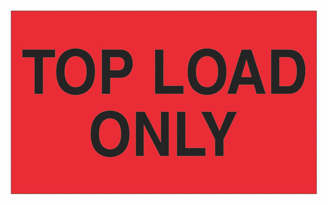 500, PK, Top Load Only Label - 51MX98|DL2681 - Grainger