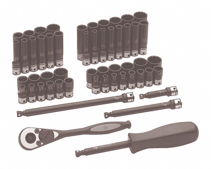 Duo-Set, 1/4"D, Fraction, Metric, 53pcs.