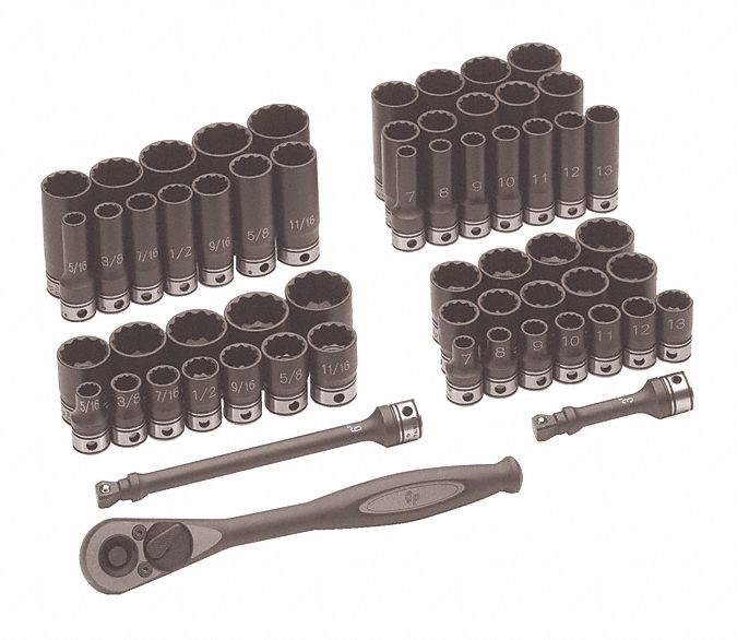 Duo-Socket, 1/2"D, Metric, 29pcs.