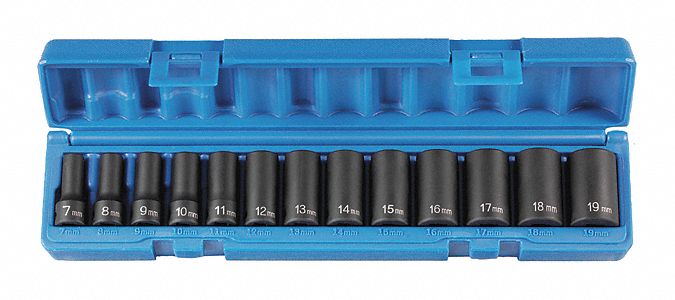 Impact Set 3/8 D Semi D Metr 13pcs.