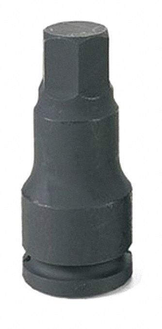 Impact Socket 1/2 3/4 D Hex Male Black