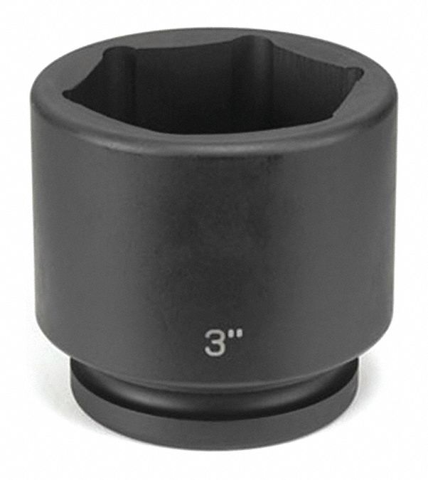 Socket, 2-3/8", 1"D, Impact, 6pt., Blk