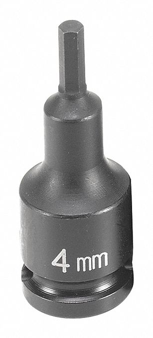 Socket 4mm 3/8 D Impact Hex Male
