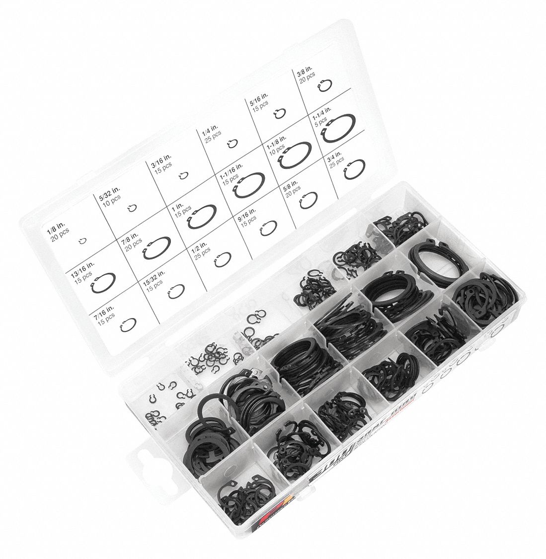 Snap Ring Hardware Kit,300 Pc Grainger