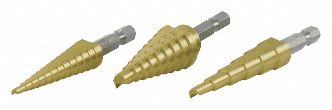 Step Drill Set 3Pc