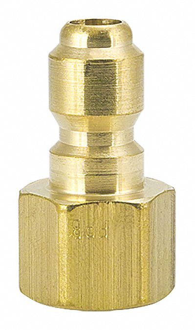 thumbnail image 2 of Foster 50FPB ST Series 1/2" Female NPT Brass Plug – Quick Straight Thru FST – USA Made 2 of 5
