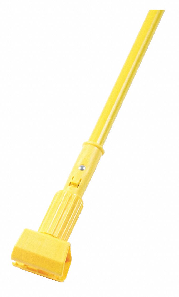 Mop Handle, 60 in L, Yellow