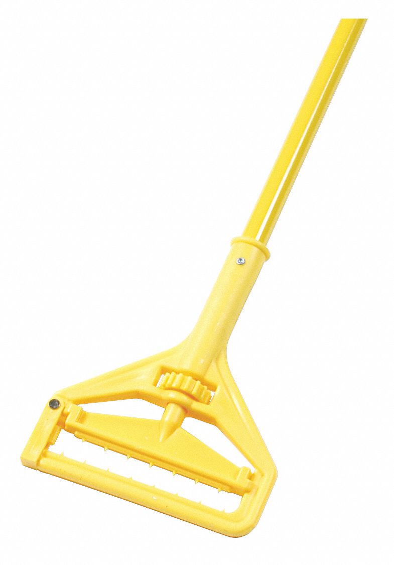 Mop Handle, 60 in L, Yellow