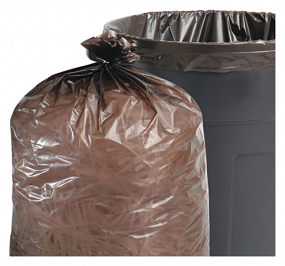 Trash Bags, Recycle, 60gal, PK100
