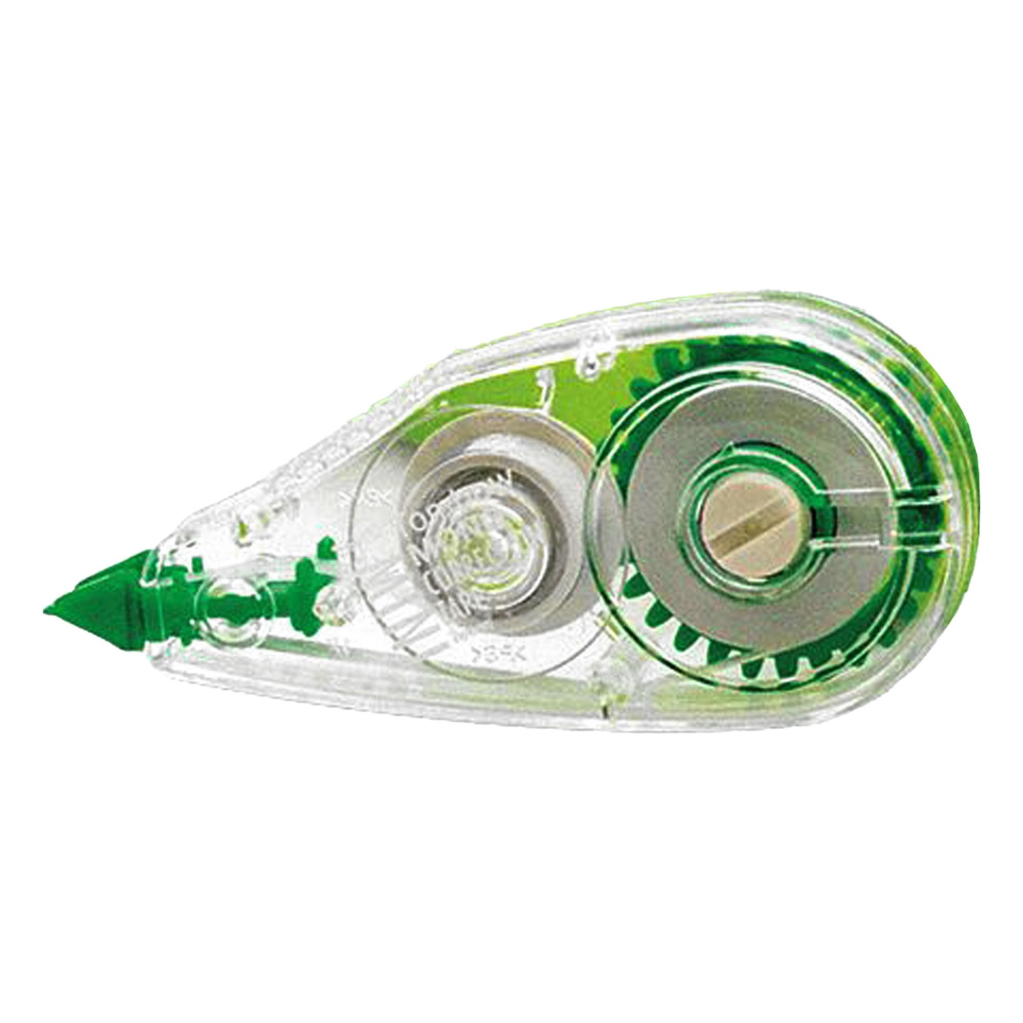 Correction Tape: Clear, Applies Dry, 1/8 in Correction Tape Wd, 10 PK