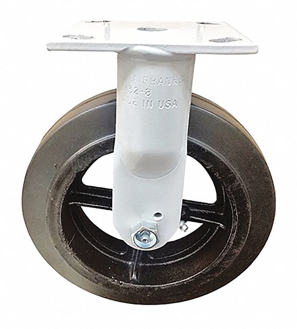Casters, Rubber/Mold-on, Rigid,