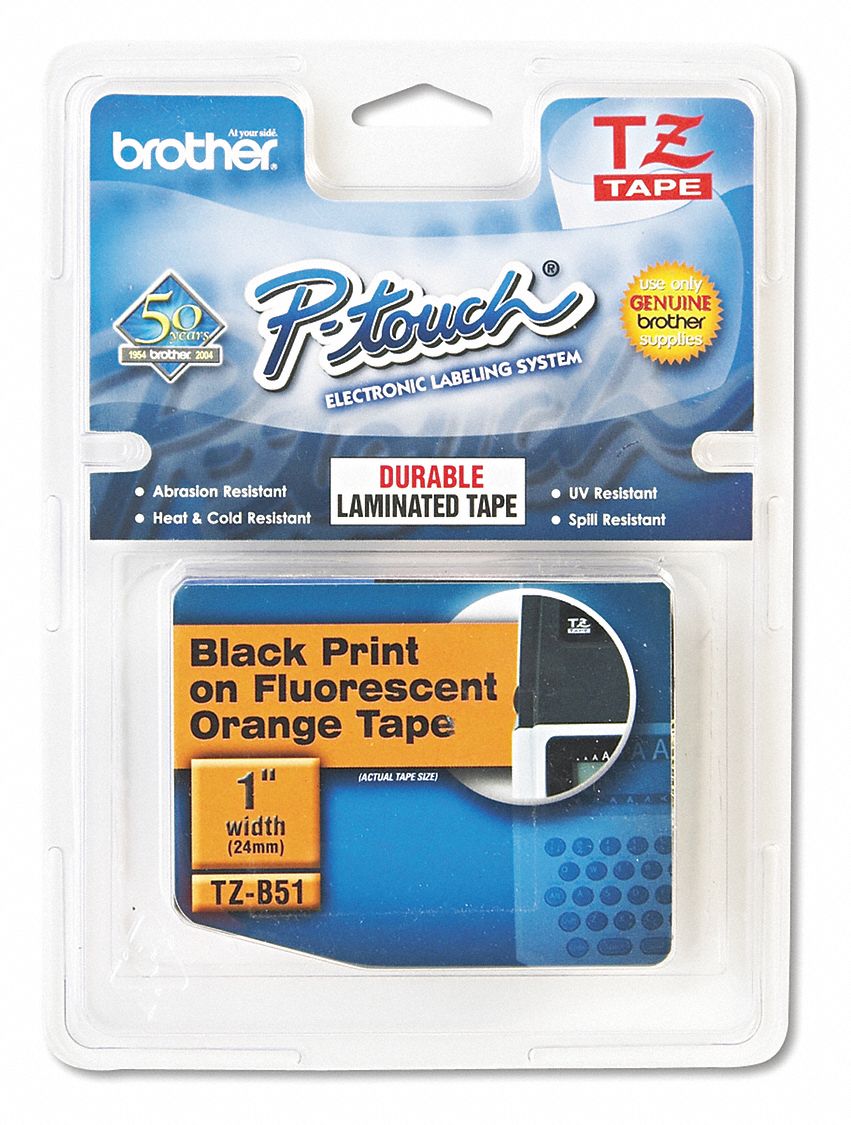 Label Tape P-Touch Black/Orange