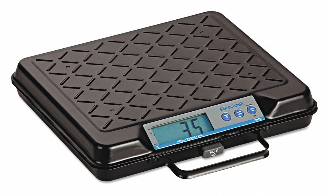 Portable Digital Scale, 250 lb., Black