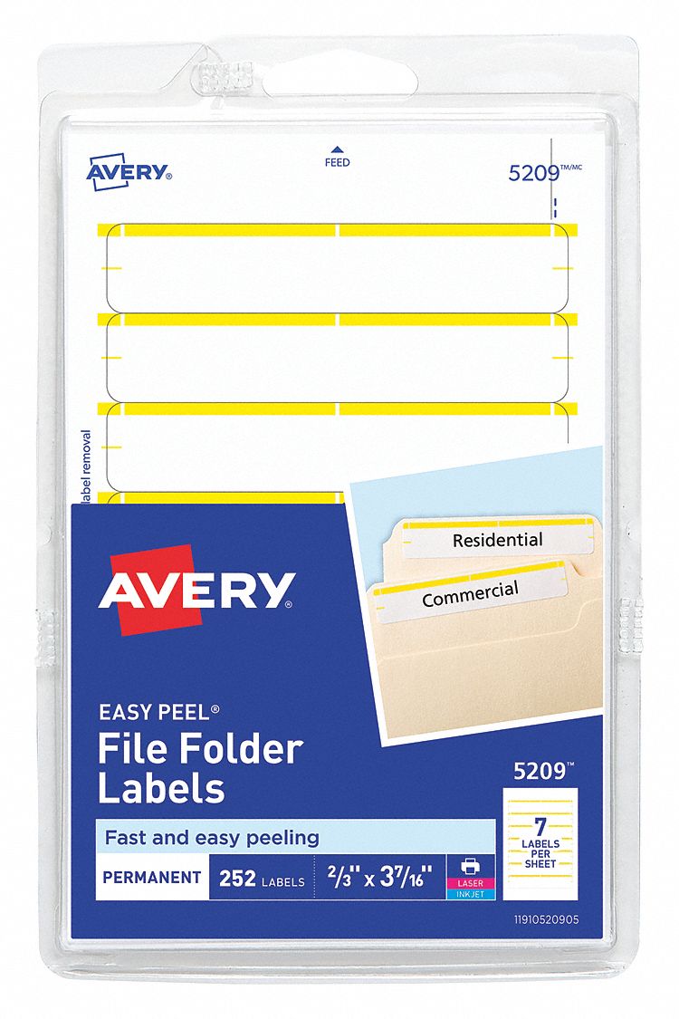 Label, File, Folder, Yellow, PK252
