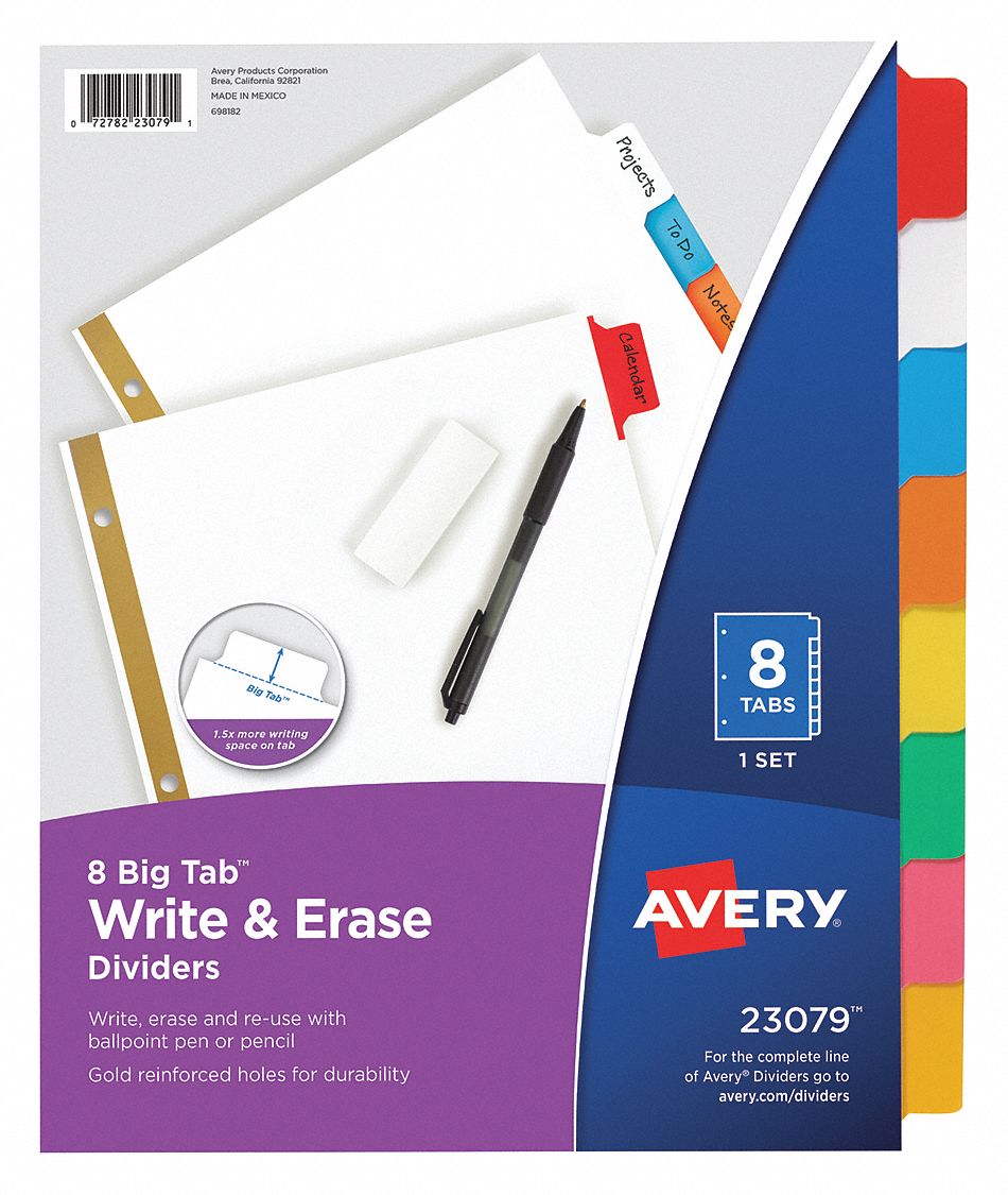 Index, Binder, Letter, Tab, Cleard, PK8