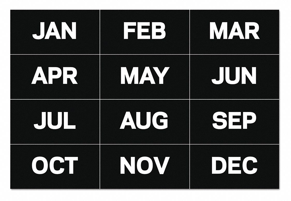 Magnets 12Months Black PK12