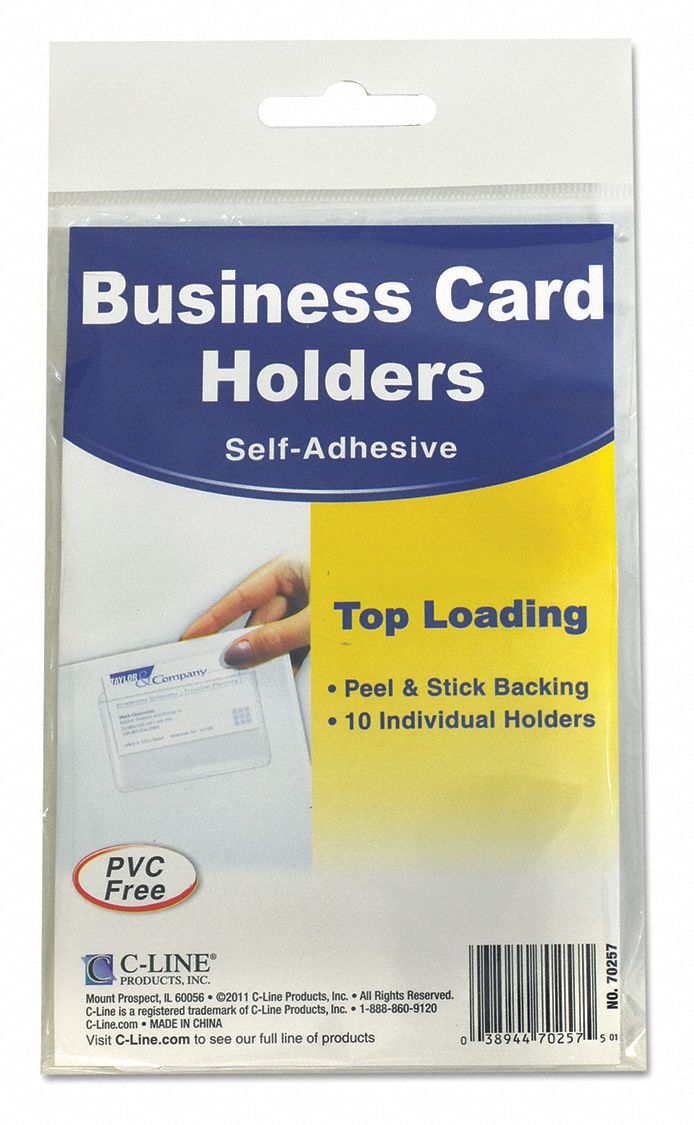 AdhesiveBusinessCardHolders Topload PK10