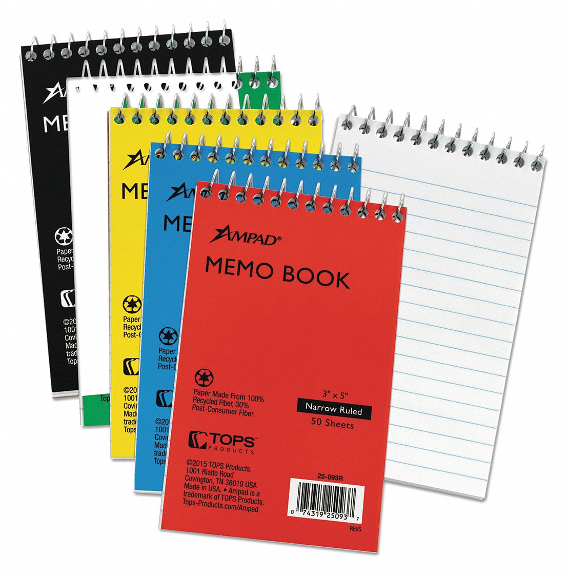 Notebook, Memo, 3"X5", Top