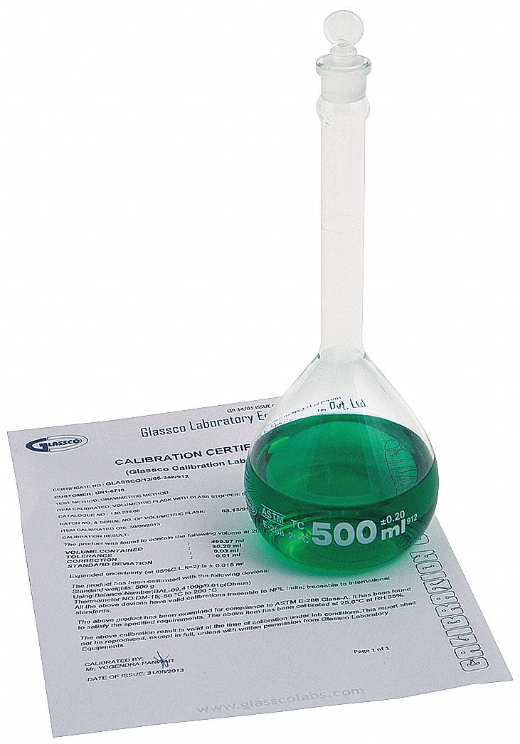 Volumetric Flask, 1 L, Round