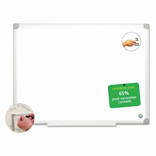 Earth Easy Dry Erase Board,24x36",White Grainger
