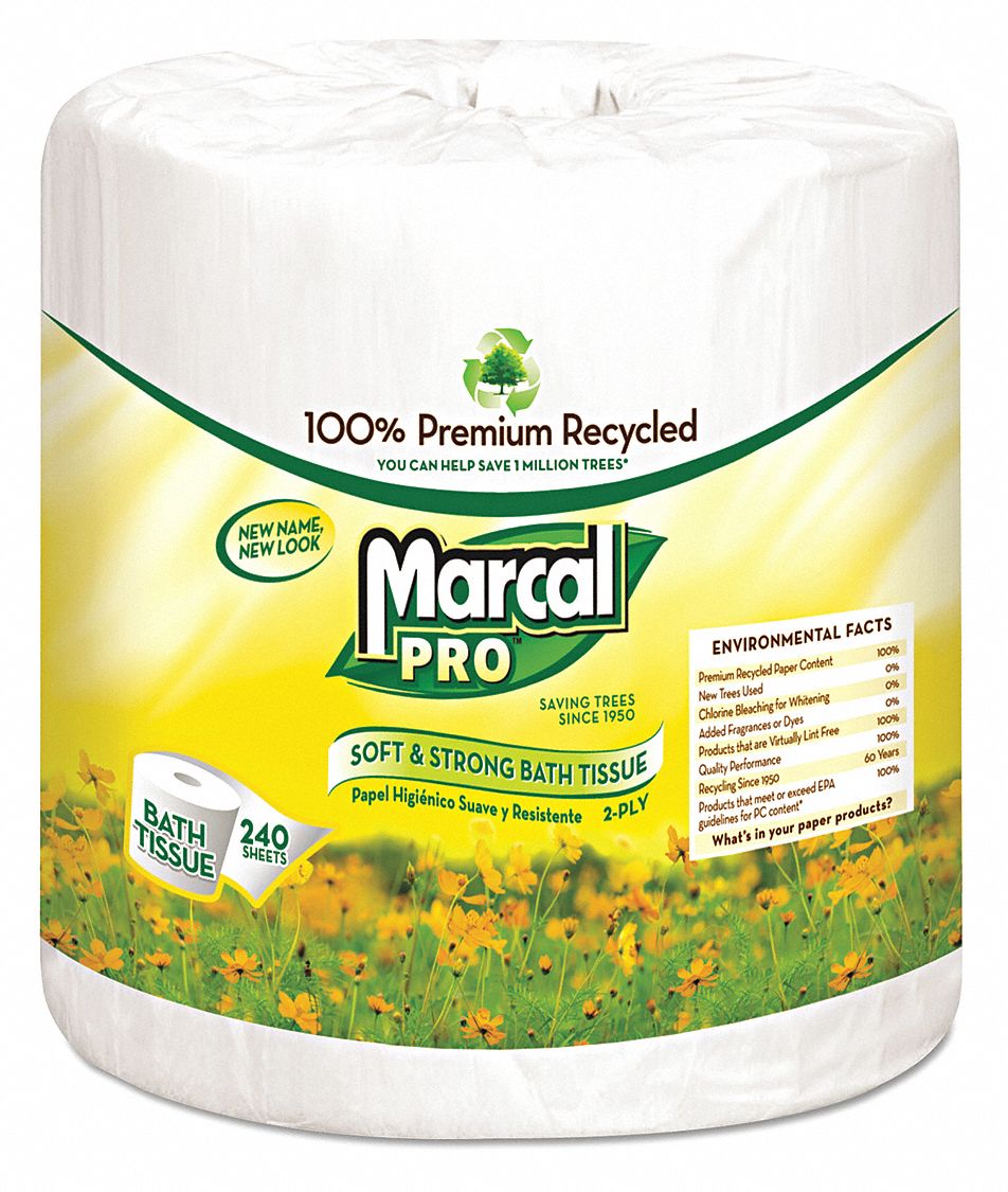 Recycled Bathroom Tissue White PK48