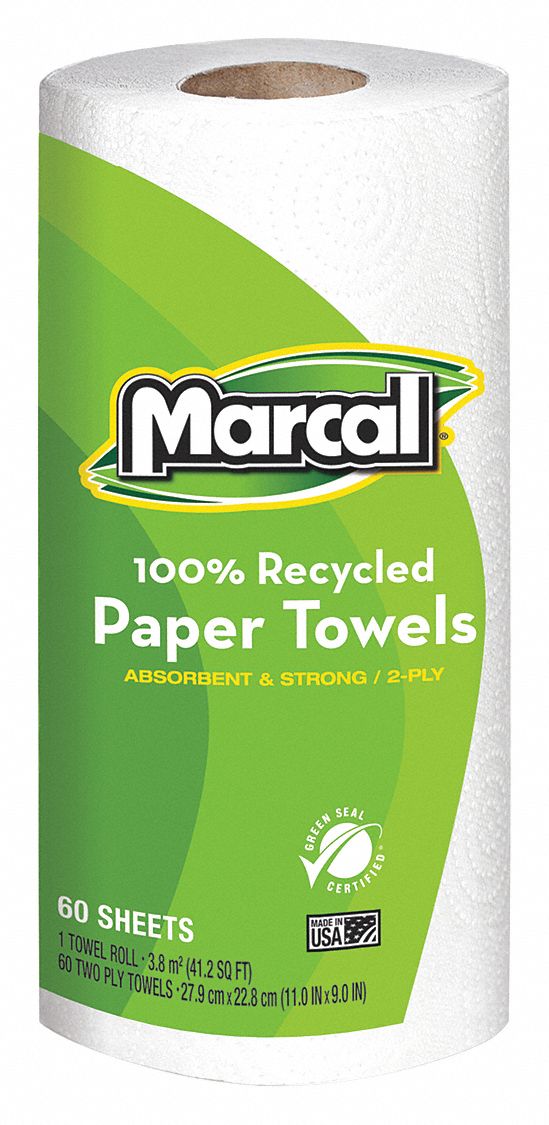 Towel, 2-Ply, 60 Sheet/Roll, PK15