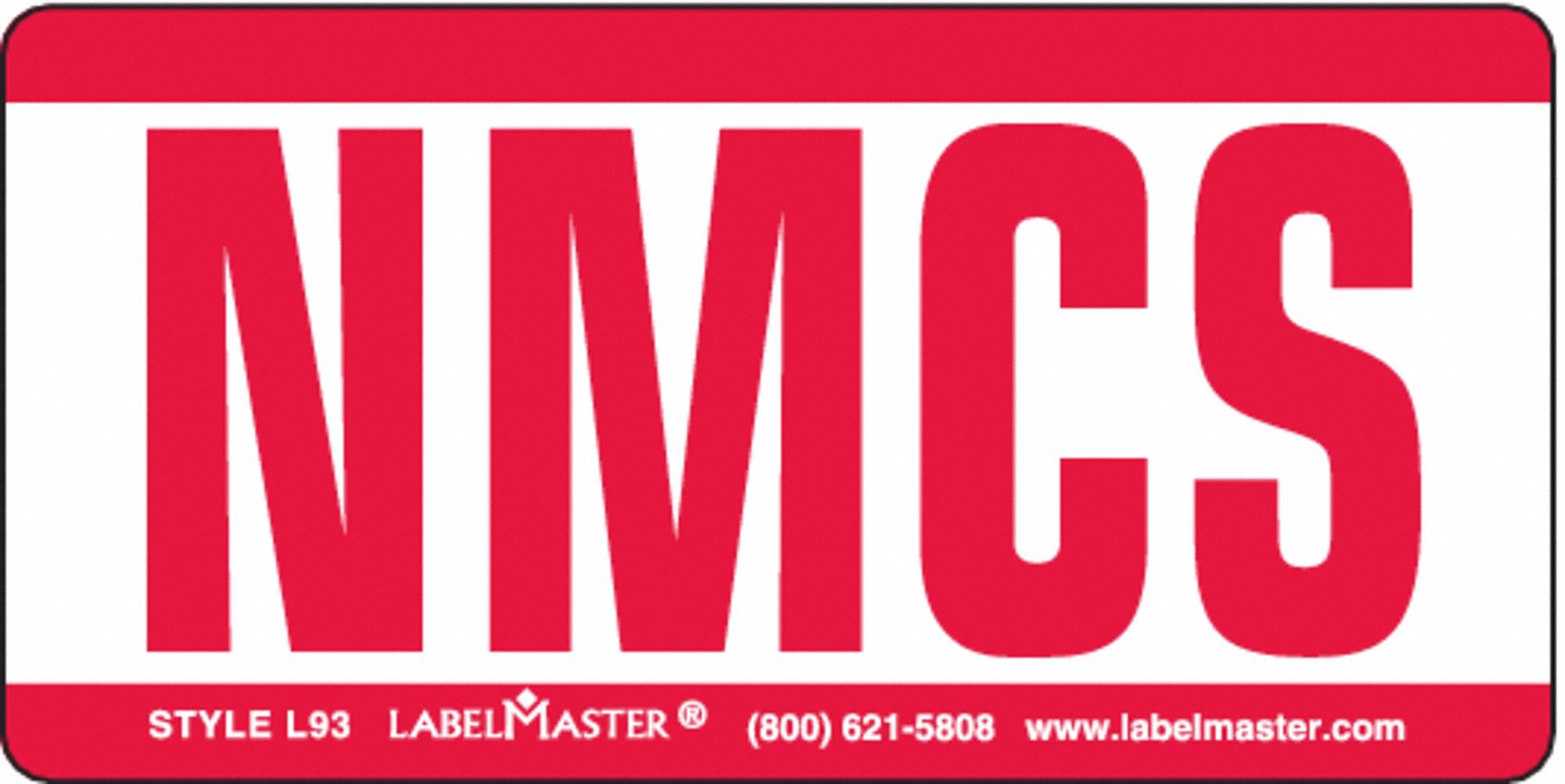 Expedited Handling Marking: NMCS, 2 in x 4 in, White, 500 PK