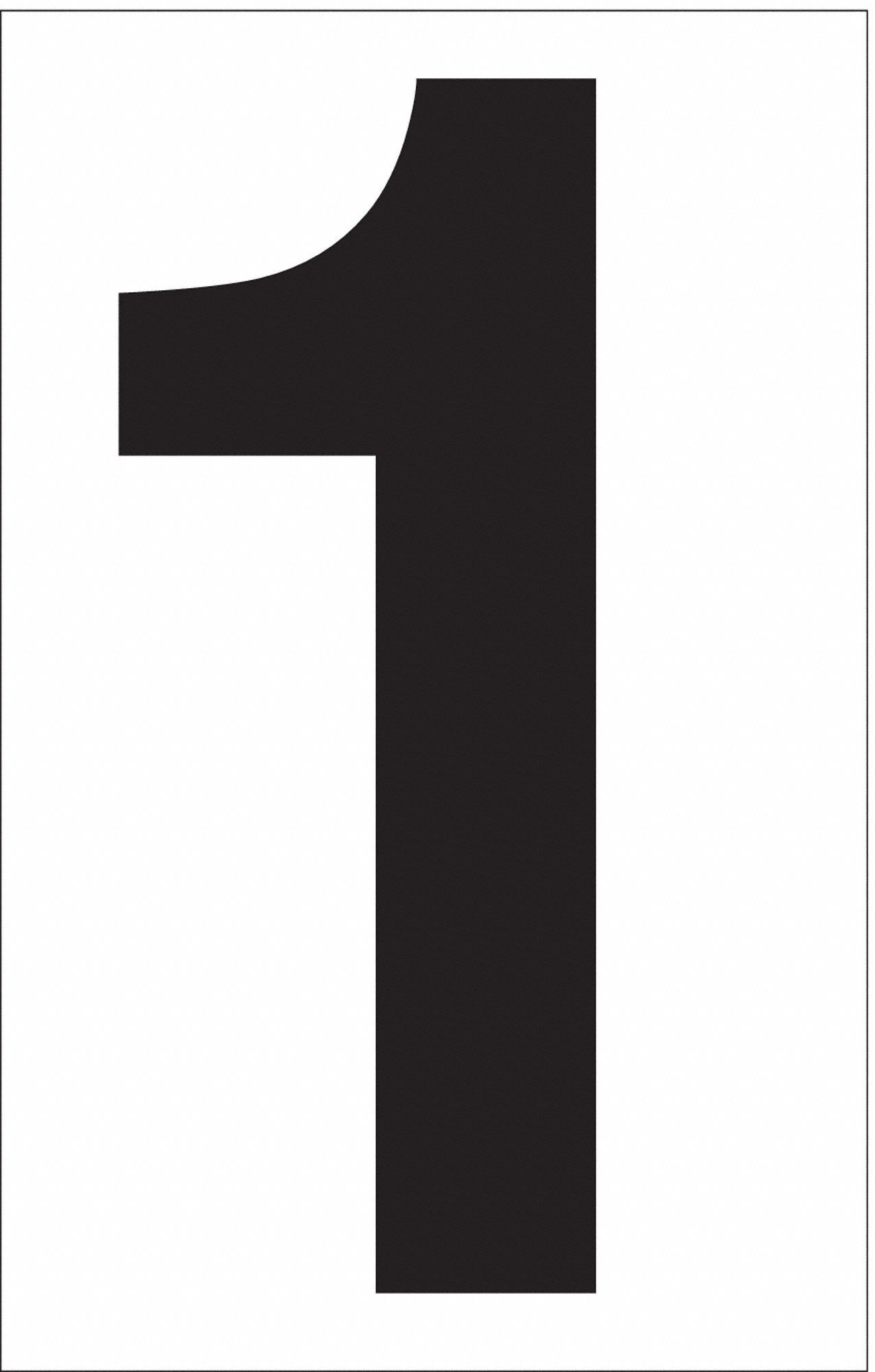 NumberLabel, Vinyl, 2-3/8inH, 4-1/8inW, PK50