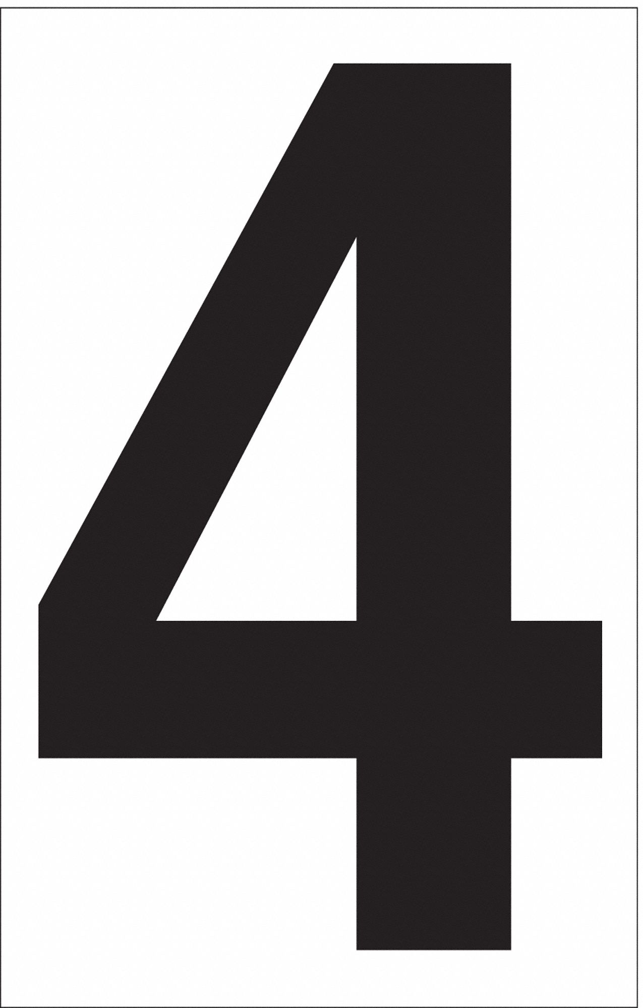 NumberLabel, Vinyl, 2-3/8inH, 4-1/8inW, PK50