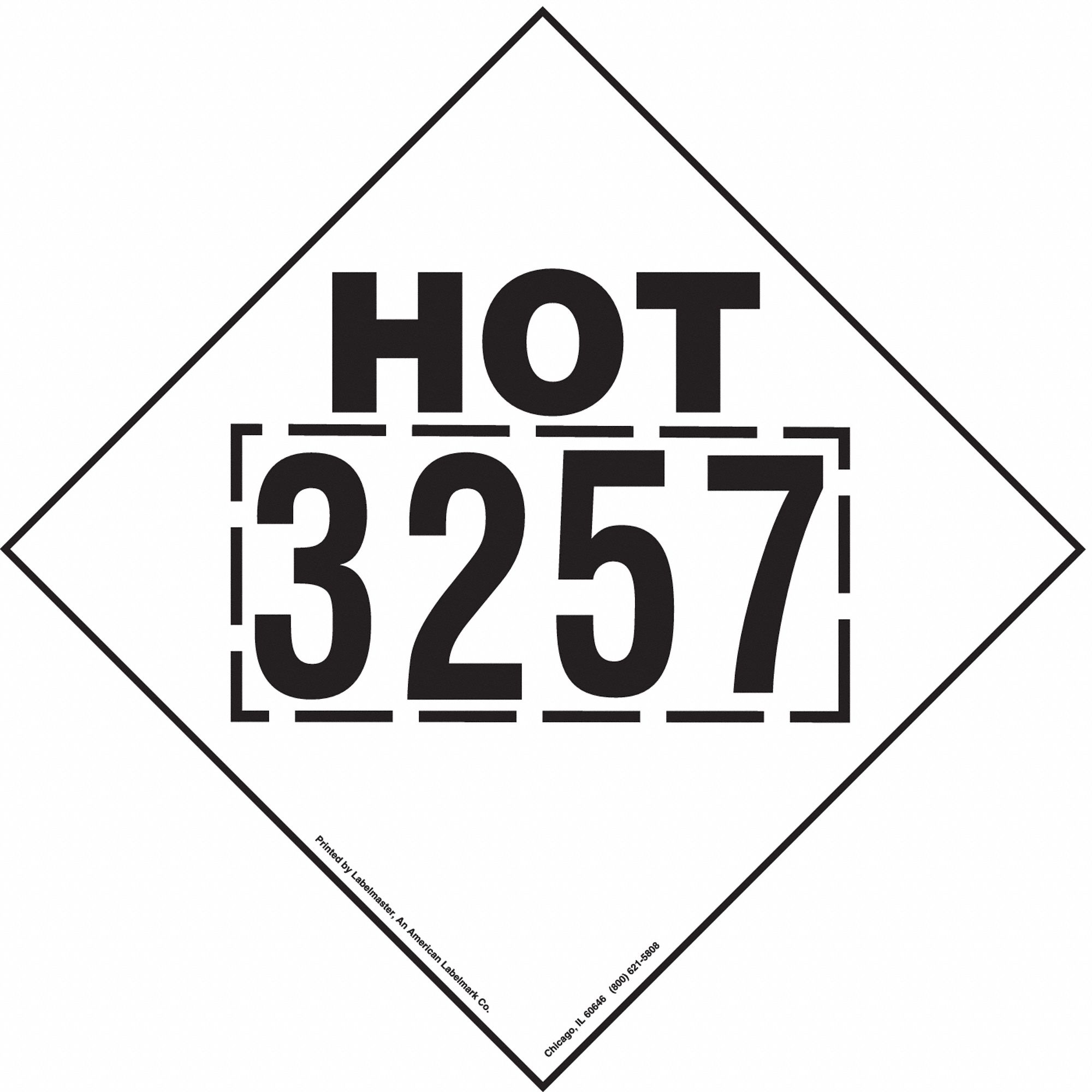 3257 Marking, White,
